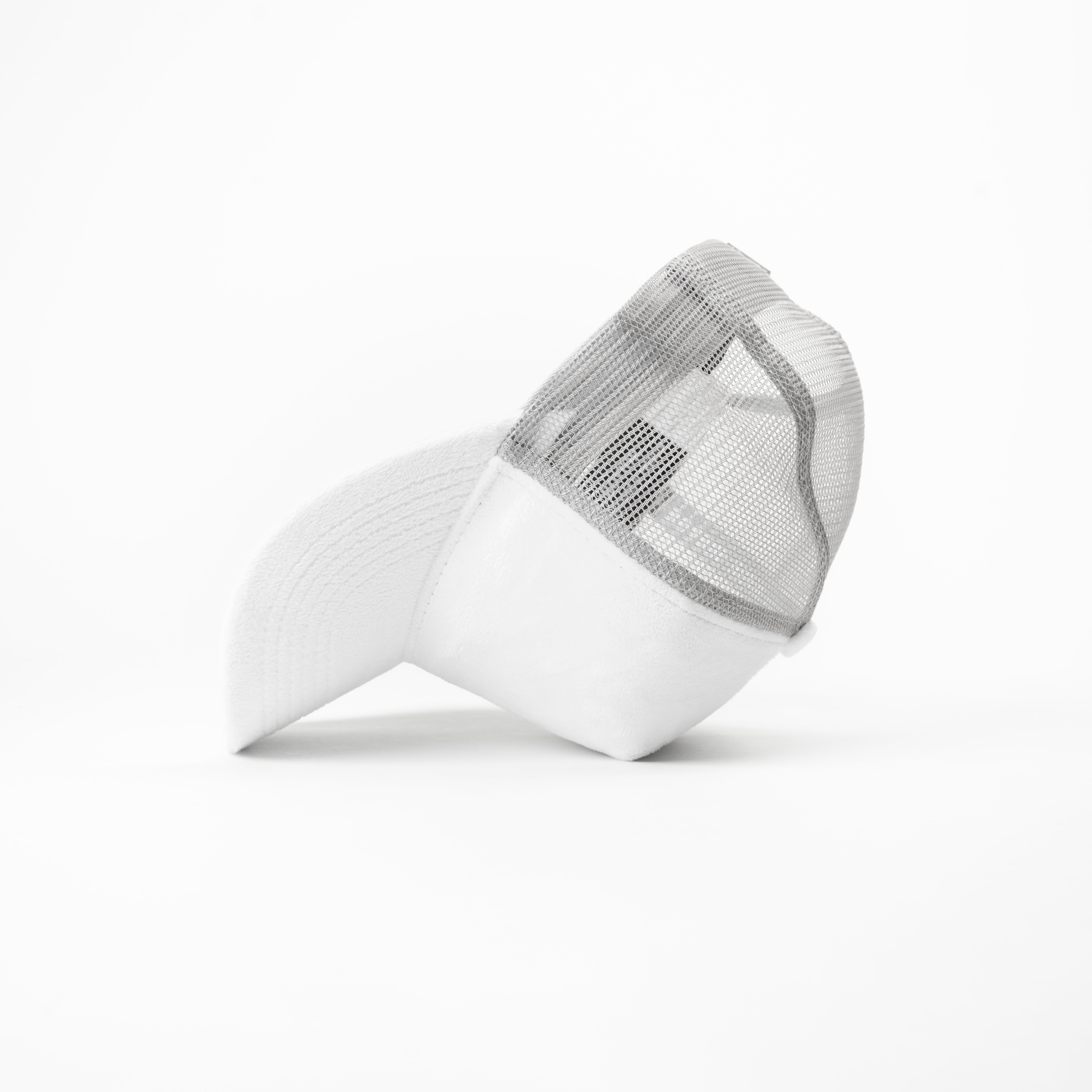 Flätat Bälte & Velvet Keps – Grå & Vit