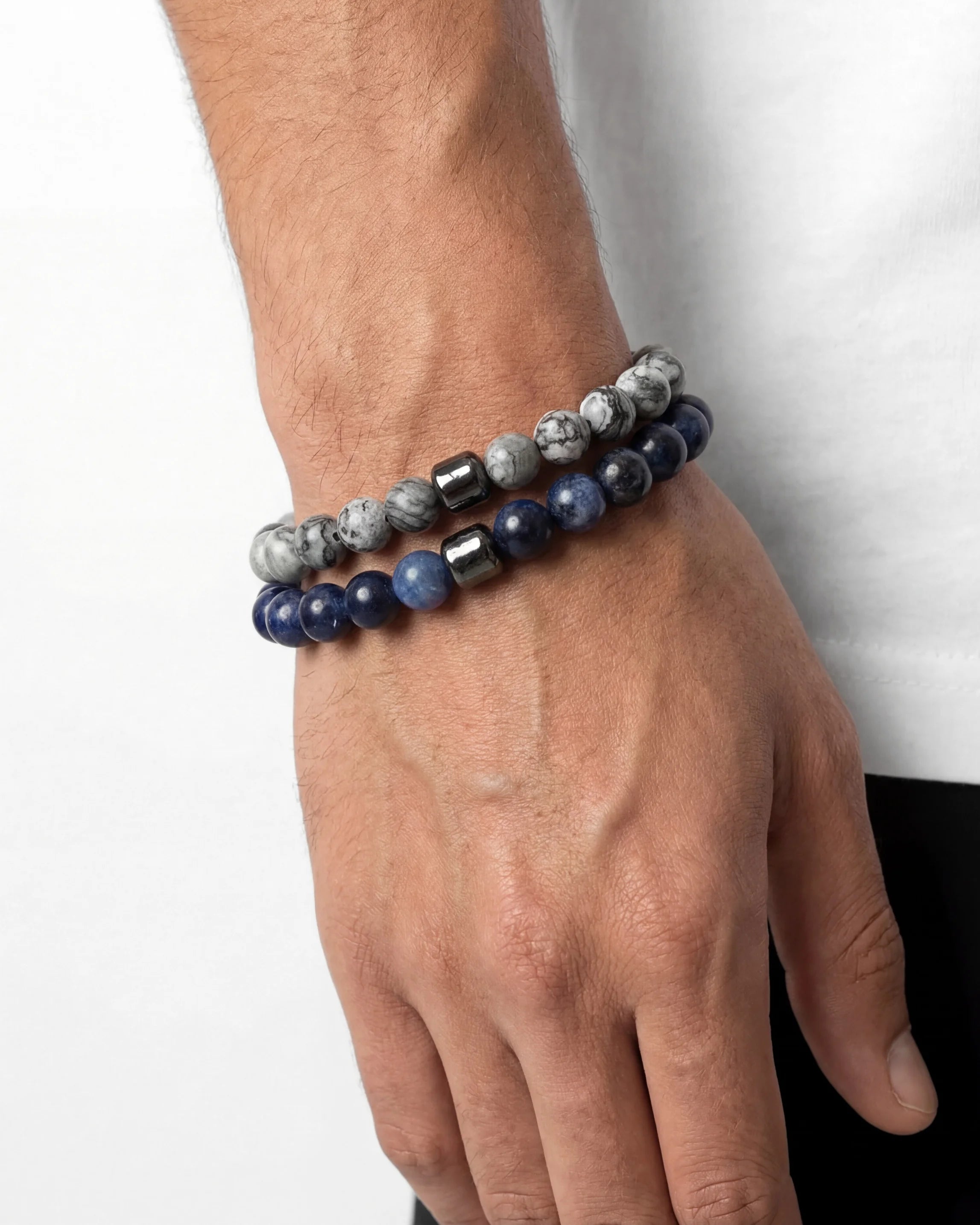 Marble Bracelet - Blue & White