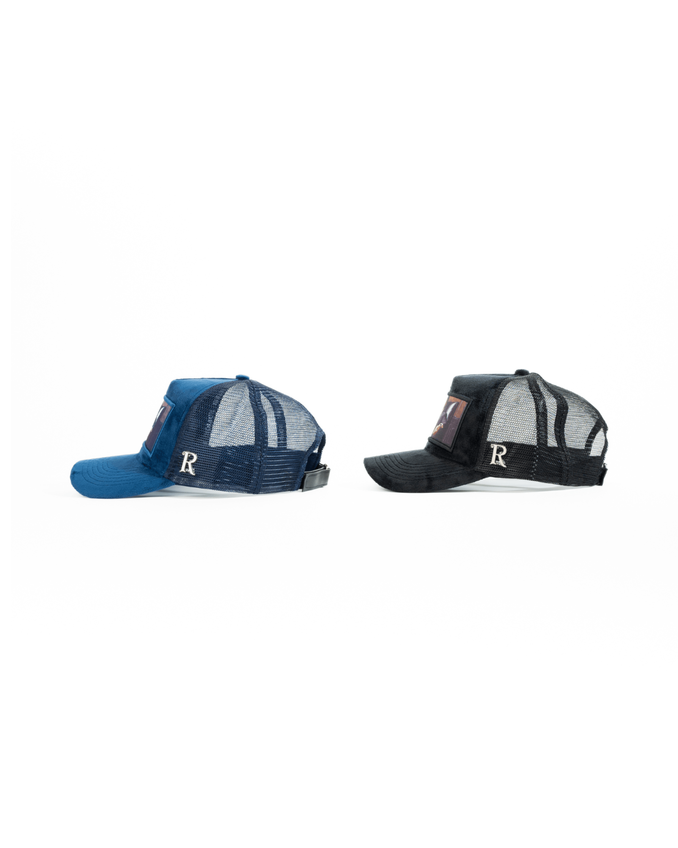Al Pacino Velvet Caps - Black & Dark Blue