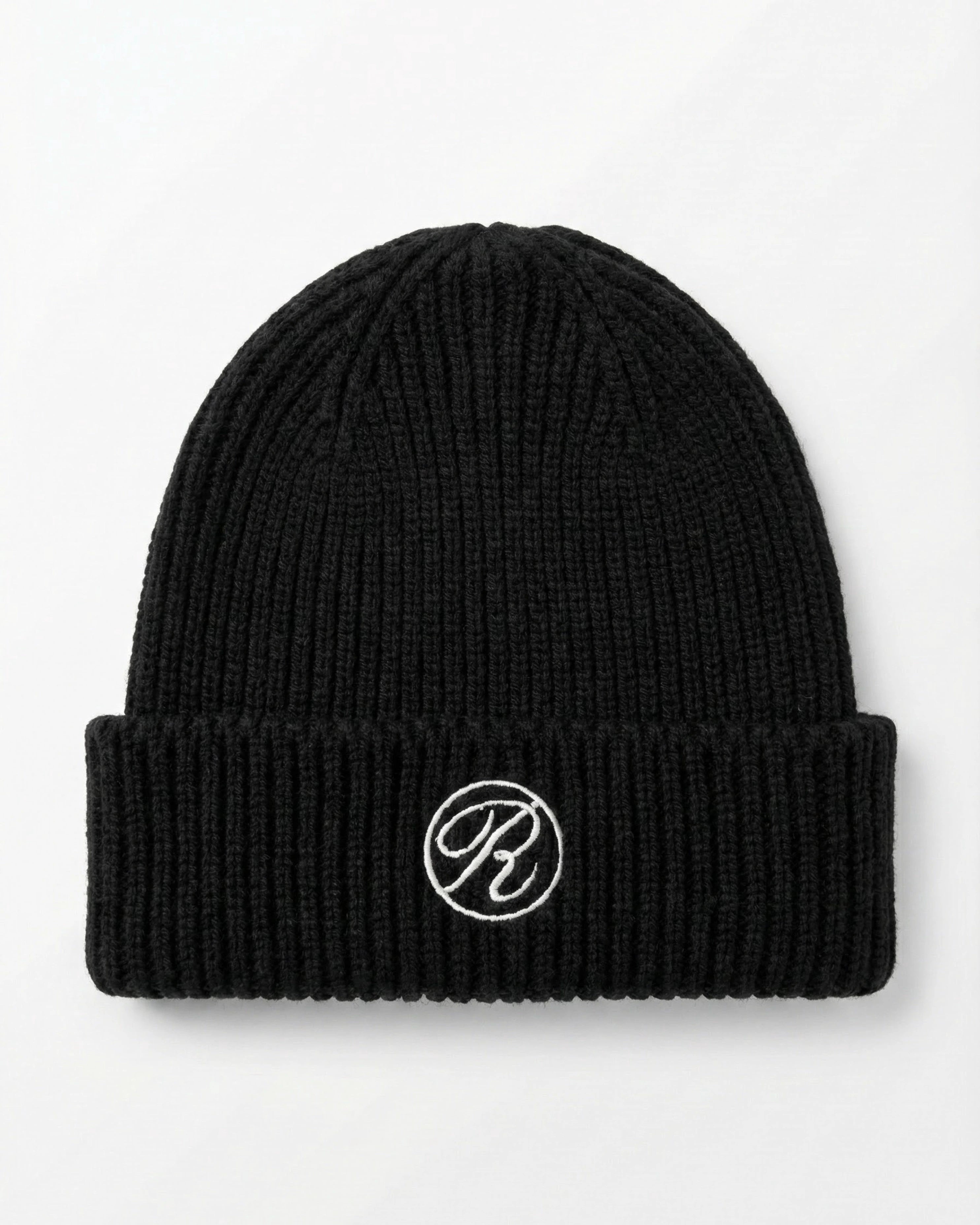 Ribbstickad Mössa Rovior - Svart