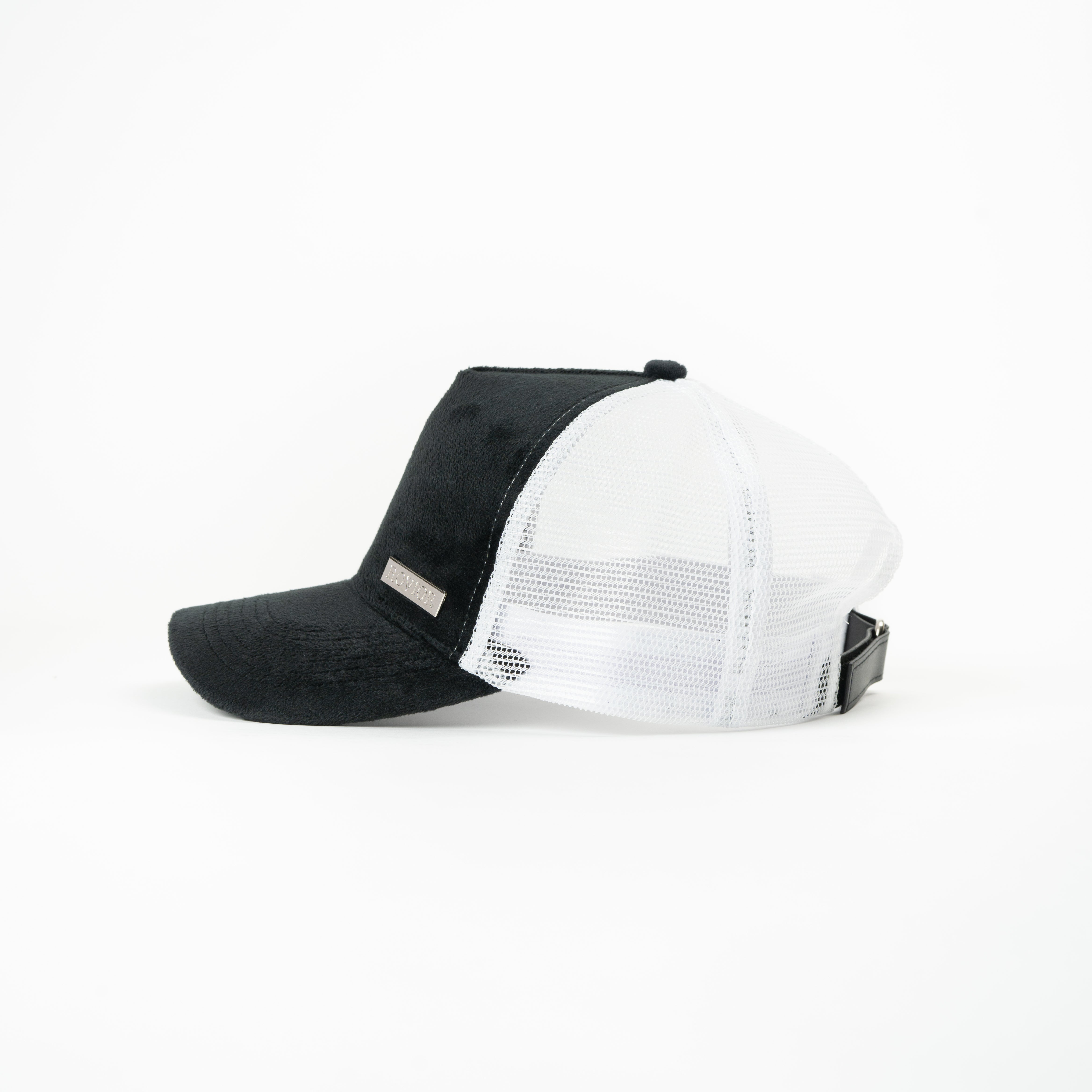 Rovior Elegant Velvet Cap - Black &amp; White