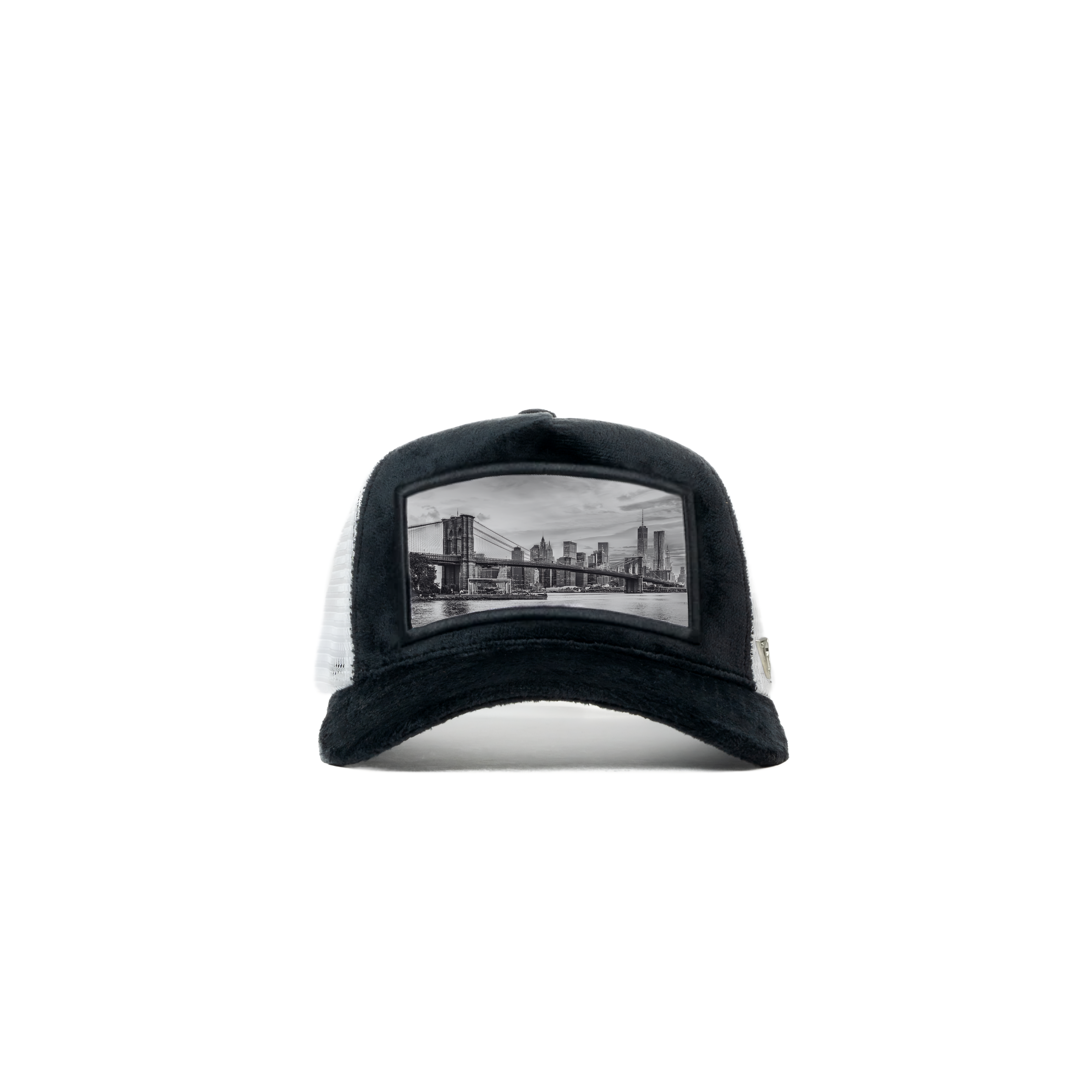 New York Velvet Keps - Svart/Vit